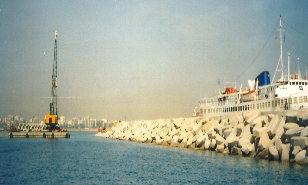 6. Completion of protection works of the main break water in the Marina of Flisvos